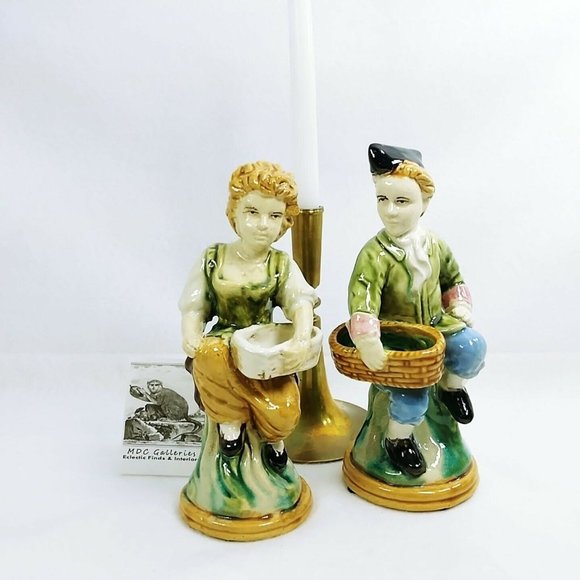 Victorian Ceramic Figurines Male & Female Pair - Picture 4 of 12